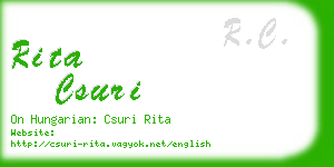 rita csuri business card